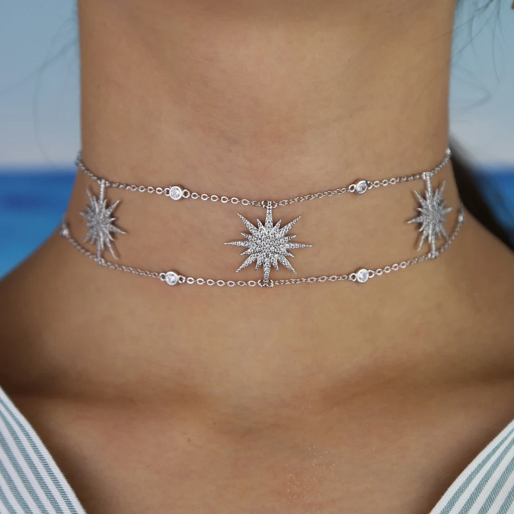 Collier Choker avec Zircons