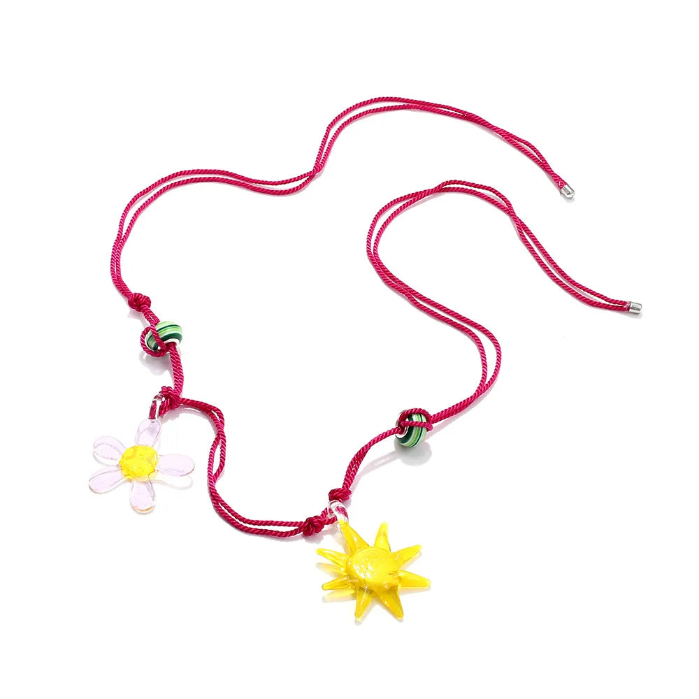 Collier fleur-soleil