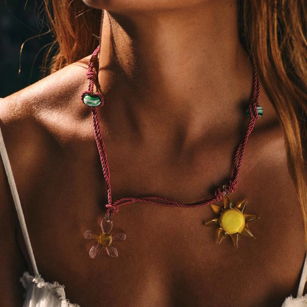 Collier fleur-soleil