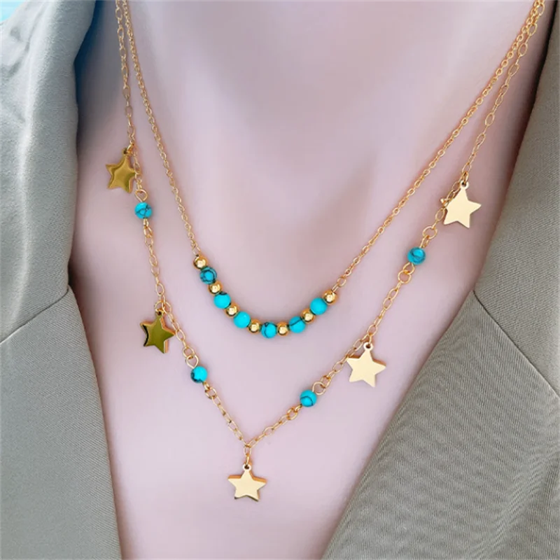 Collier acier multi-Étoiles