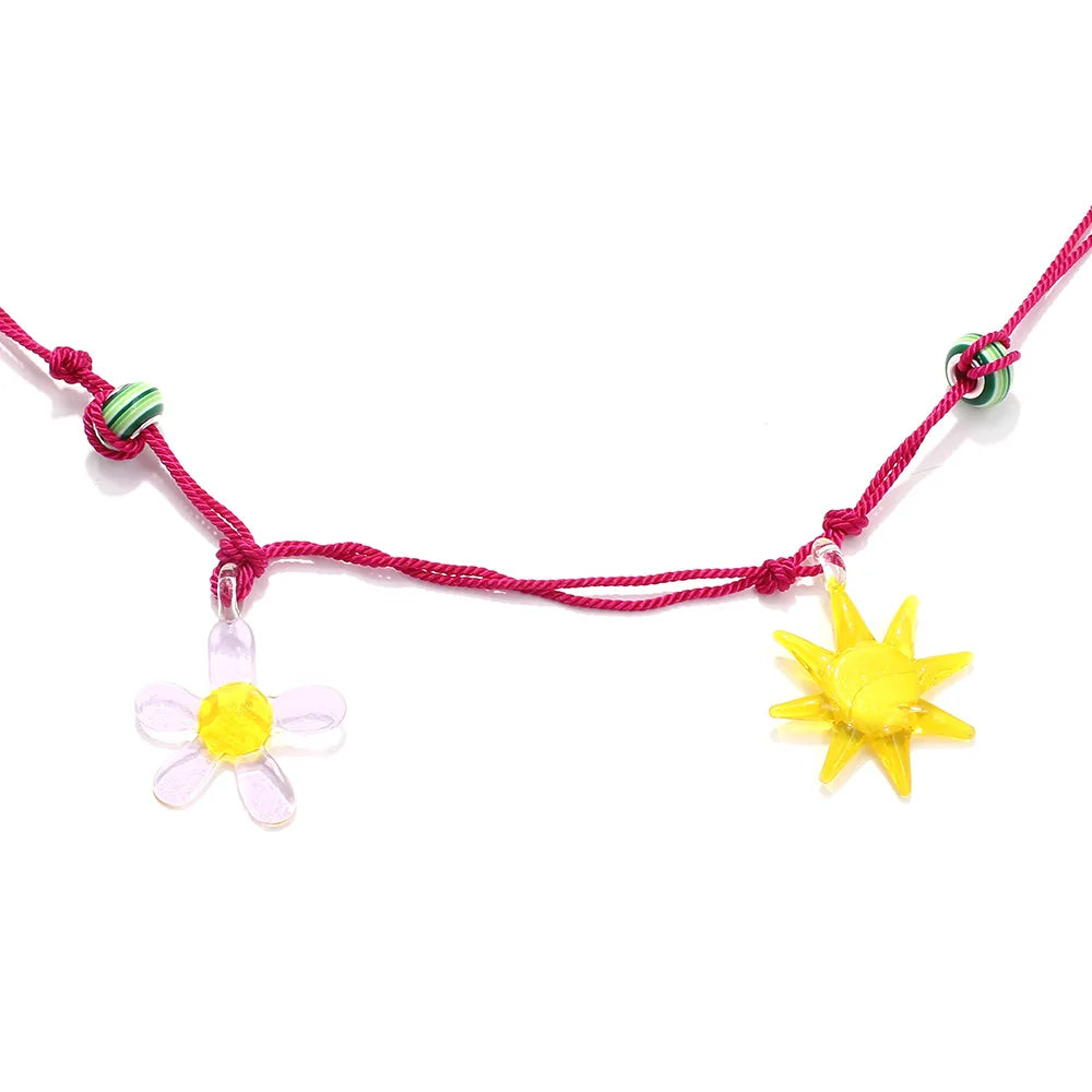 Collier fleur-soleil