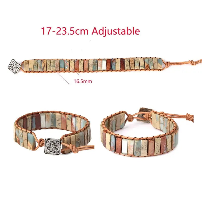 Bracelet pierre naturel rectangle