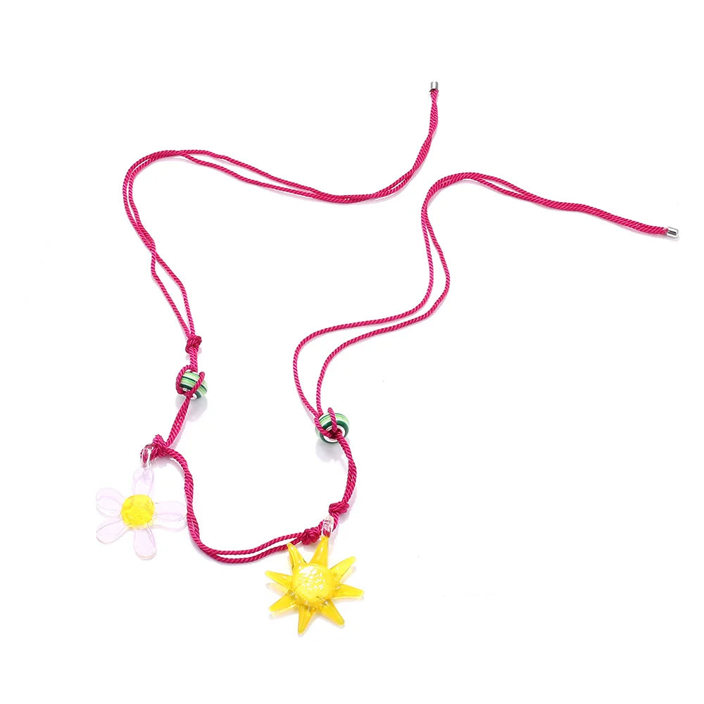 Collier fleur-soleil