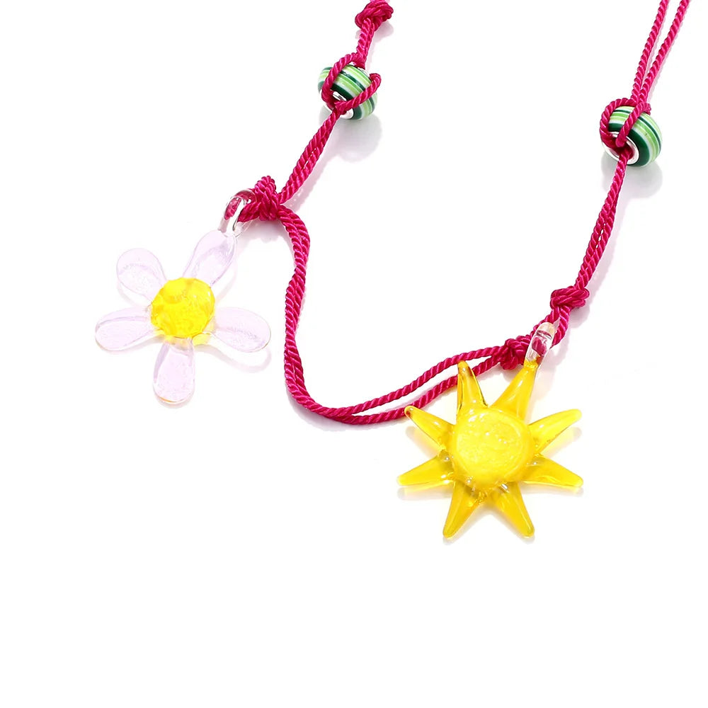 Collier fleur-soleil